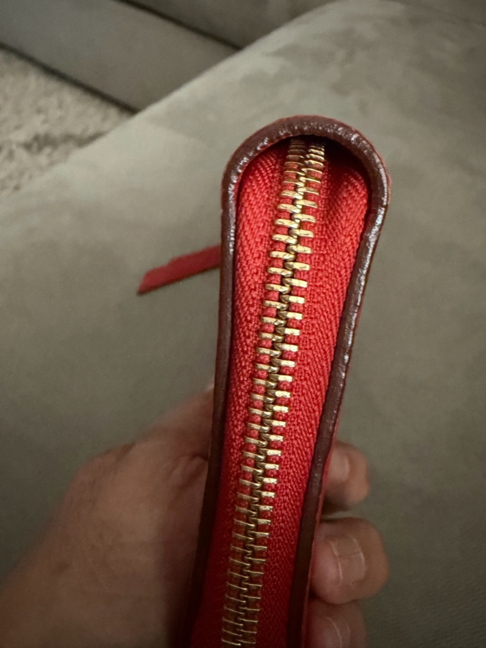 Louis Vuitton - Coral Red Monogram Empreinte Zippy Wallet - Picture 6 of 16